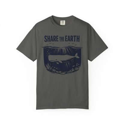 Whale Conservation Tee | Share the Earth Graphic Shirt | Ocean Wildlife Gift | Unisex
