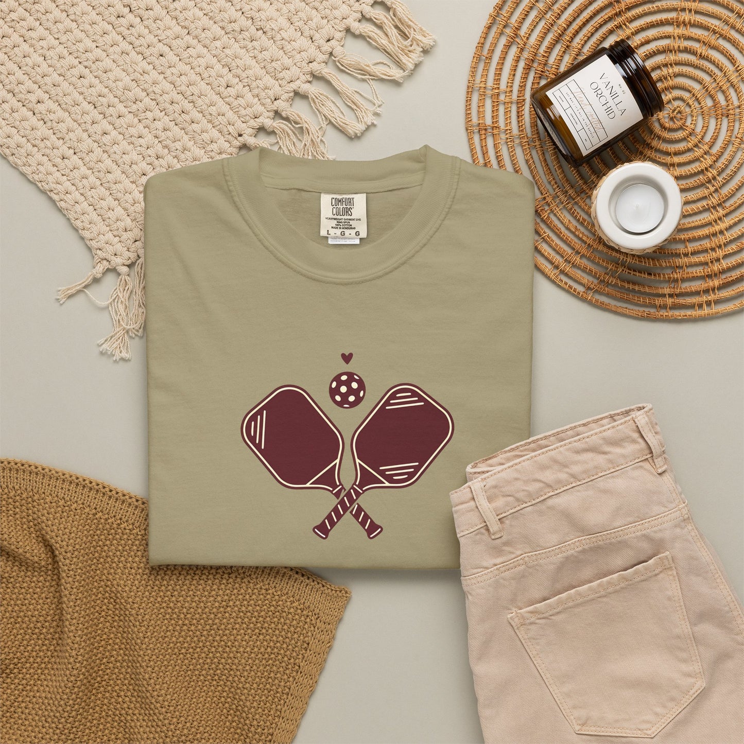 Pickleball Heart Icon Tee Pickler Love Minimalist Graphic Unisex Shirt