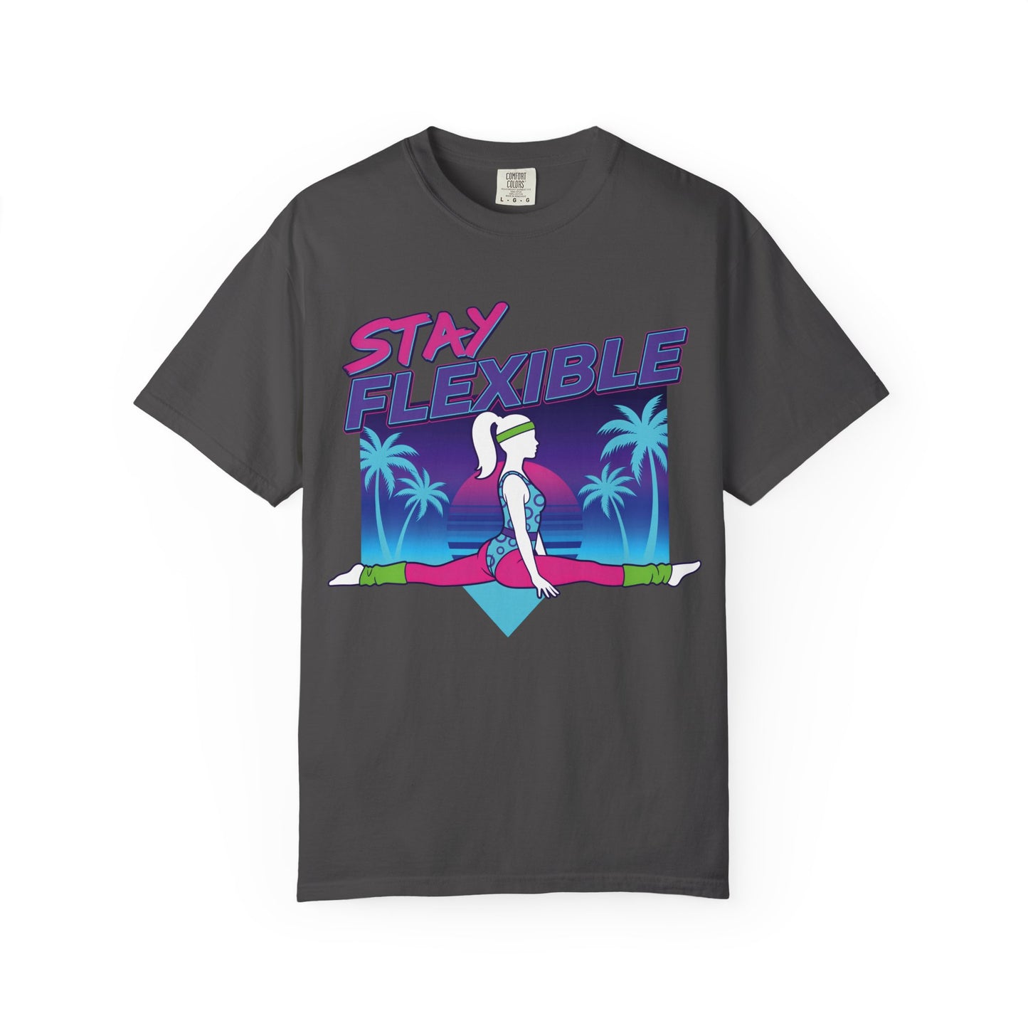Stay Flexible Retro 80s Splits Aerobics Tee | Vintage Gym Shirt Women