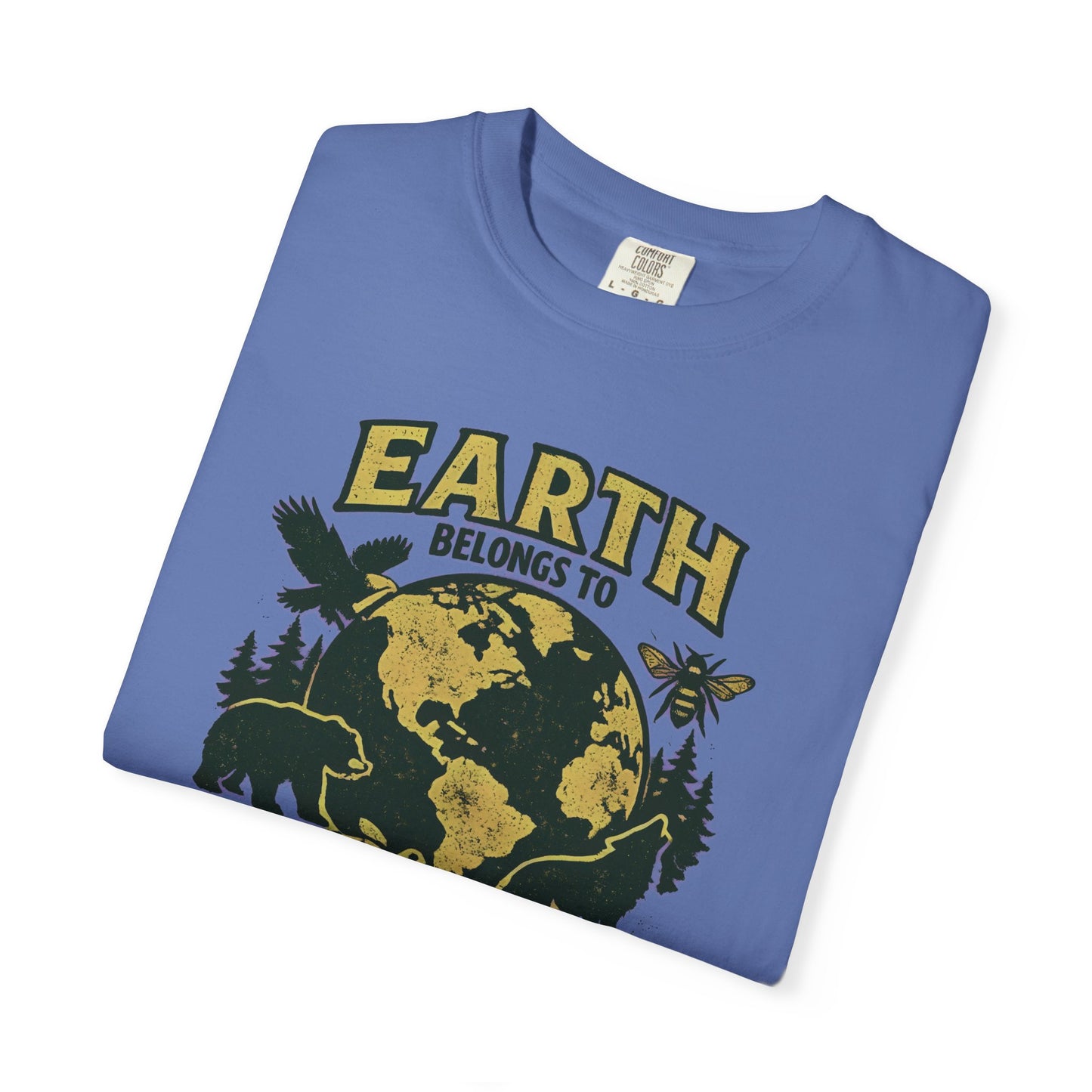 Earth Belongs to Everyone Earth Day Tee | Conservation Art Shirt | Wildlife Gift