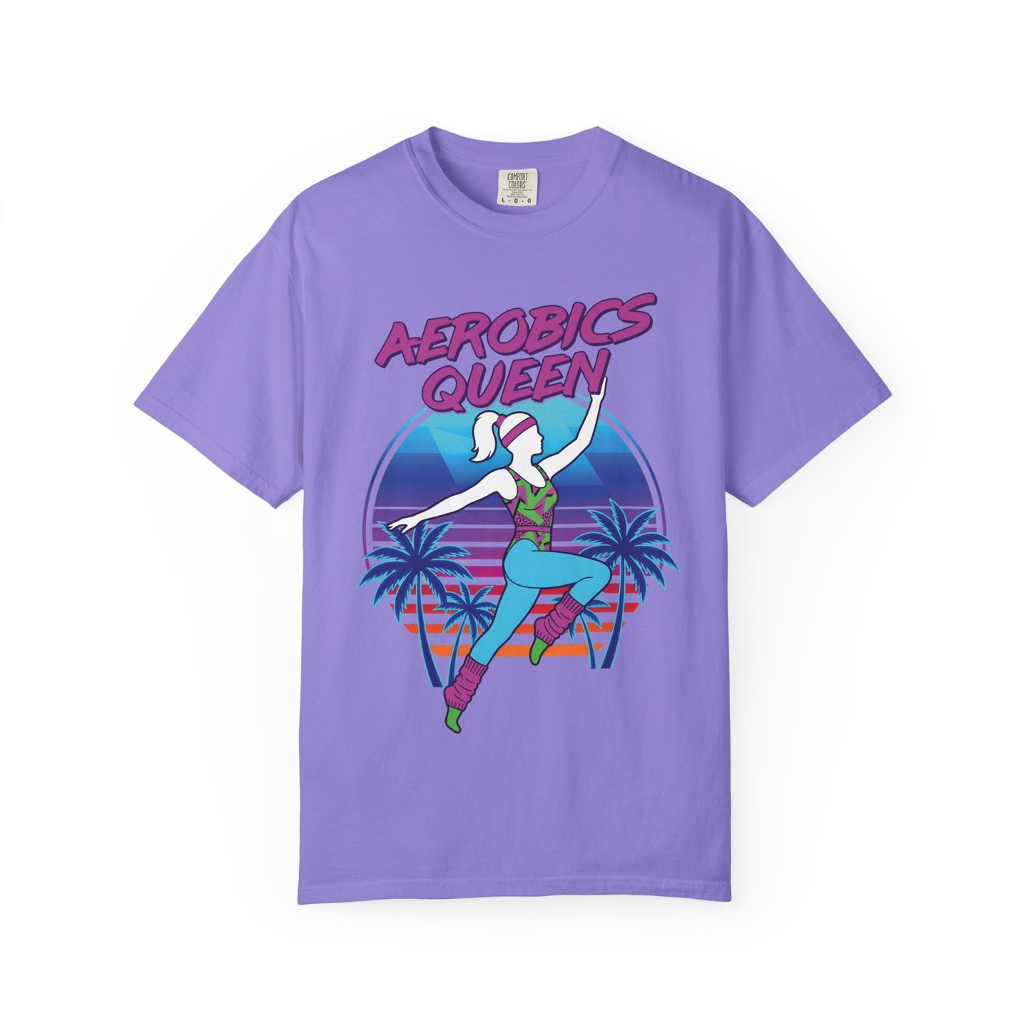 Aerobics Queen Retro 80s Dance Graphic Tee | Vintage Workout Shirt Women