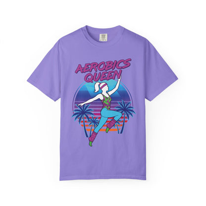 Aerobics Queen Retro 80s Dance Graphic Tee | Vintage Workout Shirt Women