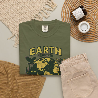Earth Belongs to Everyone Earth Day Tee | Conservation Art Shirt | Wildlife Gift