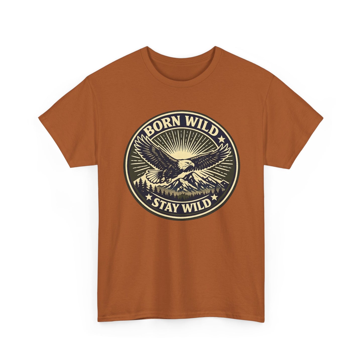 Eagle Ranger Patch Graphic Tee | Mid-Century Outdoor Shirt | Born Wild Stay Wild Unisex
