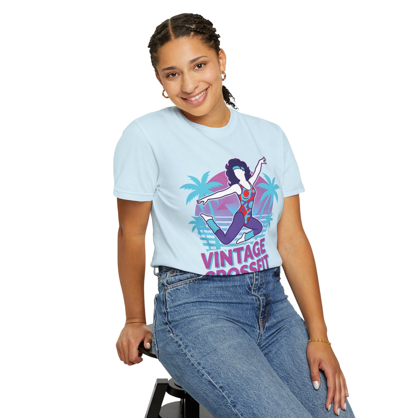 Vintage Crossfit Retro 80s Aerobics Graphic Tee | Gym Shirt Women
