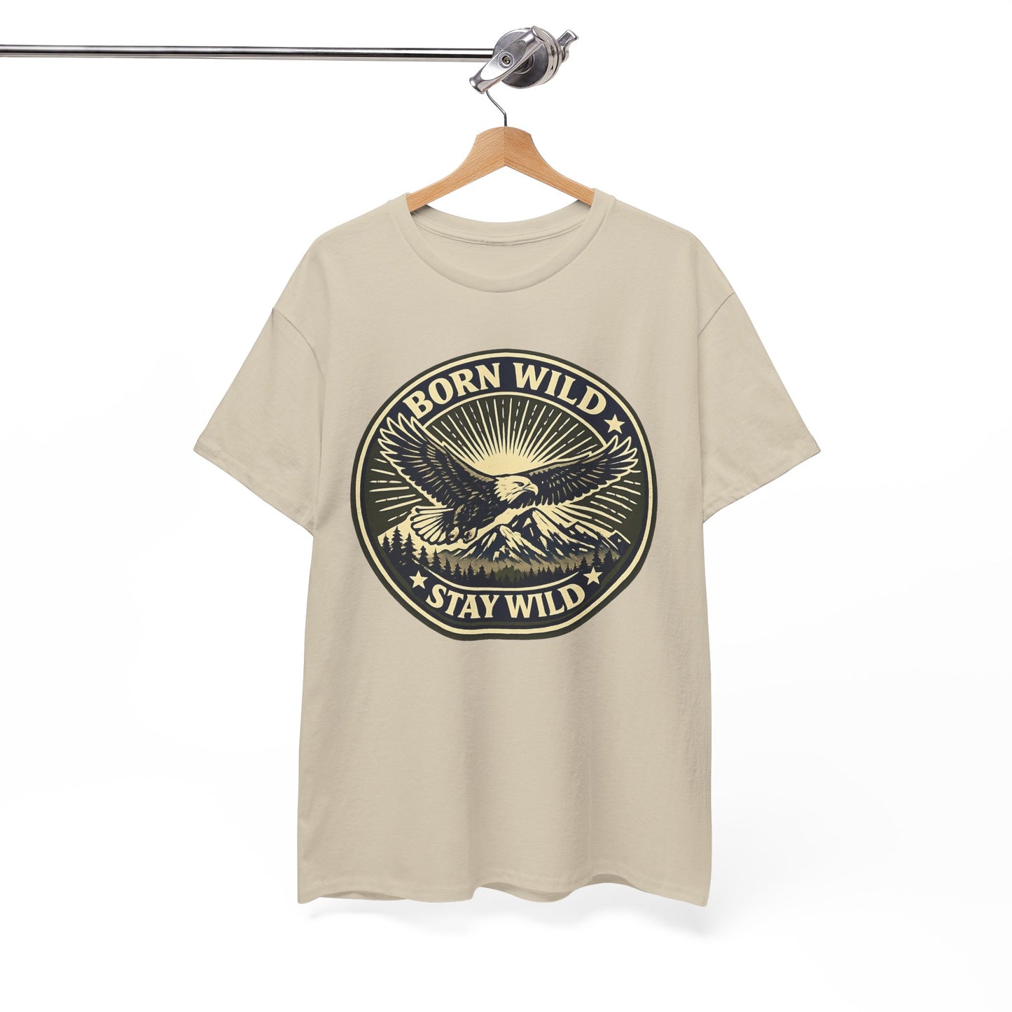 Eagle Ranger Patch Graphic Tee | Mid-Century Outdoor Shirt | Born Wild Stay Wild Unisex