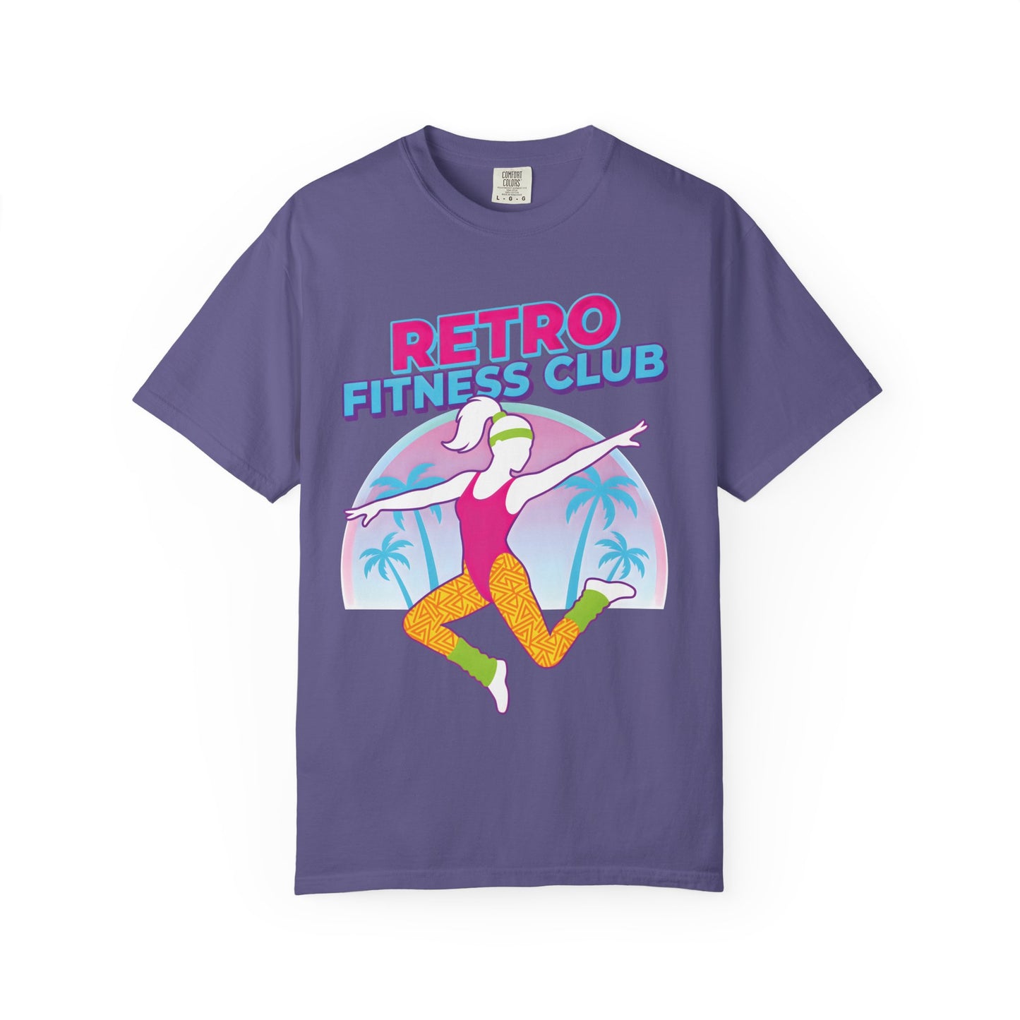 Retro Fitness Club 80s Aerobics Graphic Tee | Vintage Gym Shirt Women
