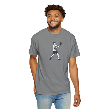 Pickleball Player Silhouette Tee Pickler Minimalist Men's Graphic Shirt