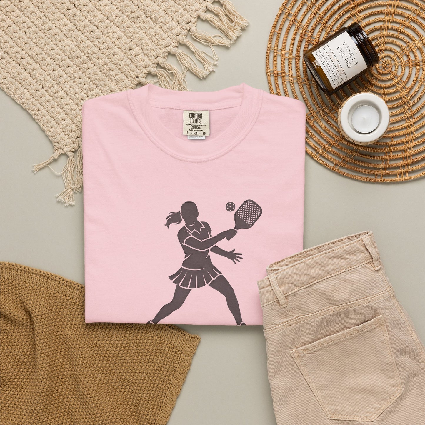 Pickleball Female Silhouette Icon Tee Minimalist Pickler Graphic Women T-Shirt