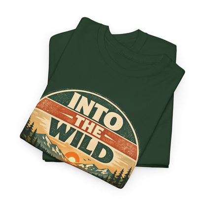 Into the Wild Canoe Badge Tee | Vintage Outdoor Graphic Shirt | Camping Adventure Gift