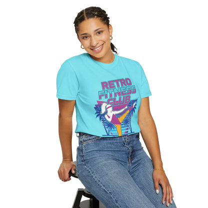 Retro Fitness Club High Kick 80s Tee | Vintage Aerobics Shirt Women