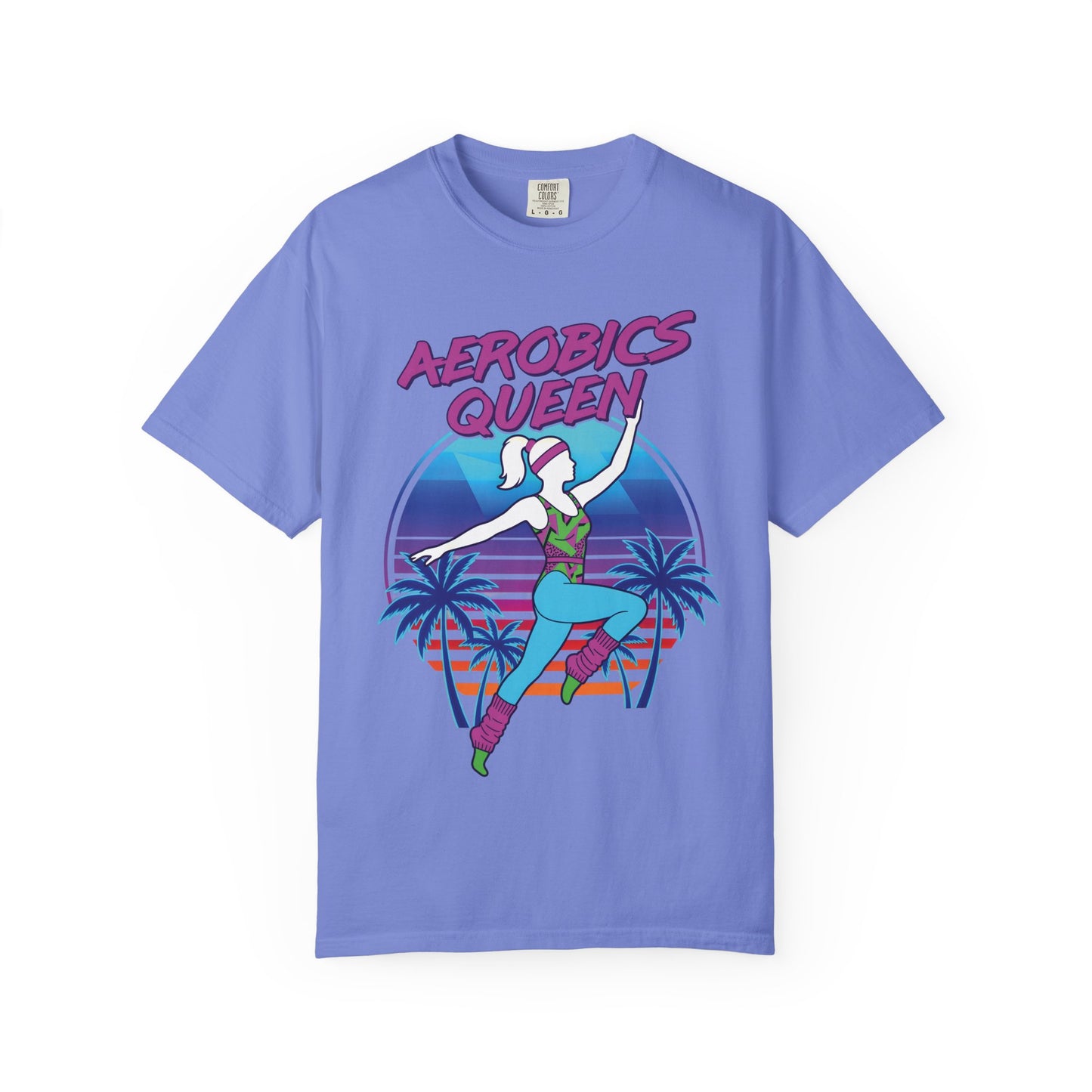 Aerobics Queen Retro 80s Dance Graphic Tee | Vintage Workout Shirt Women
