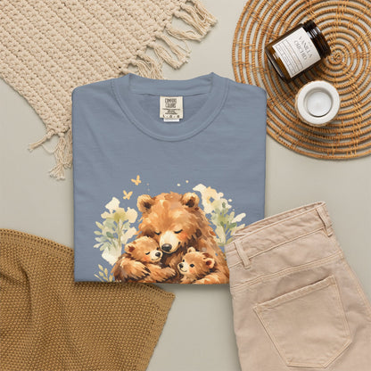 Mother Bear and Cubs Watercolor Tee | Wildlife Art Shirt | Mother Nature Gift | Unisex
