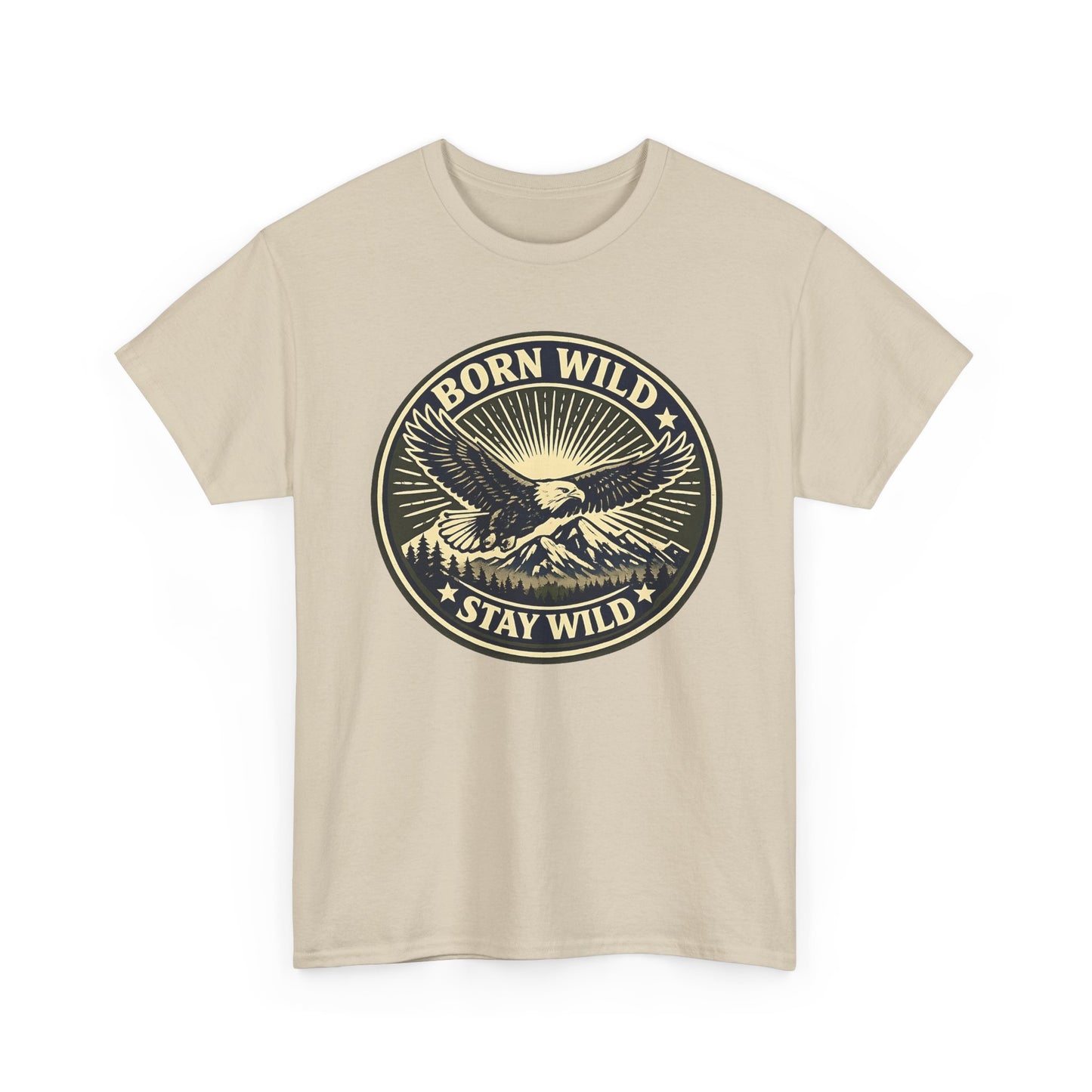 Eagle Ranger Patch Graphic Tee | Mid-Century Outdoor Shirt | Born Wild Stay Wild Unisex