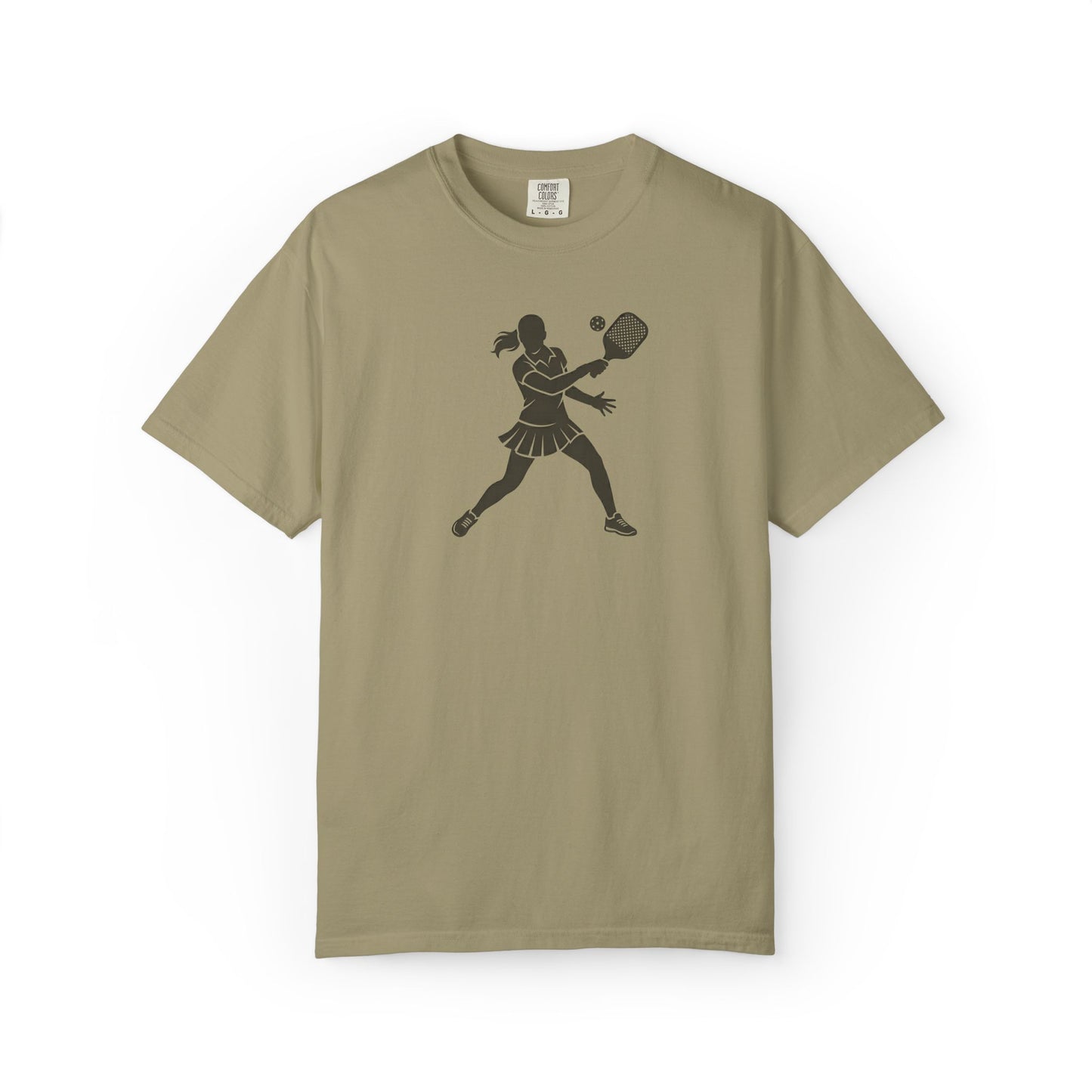 Pickleball Female Silhouette Icon Tee Minimalist Pickler Graphic Women T-Shirt