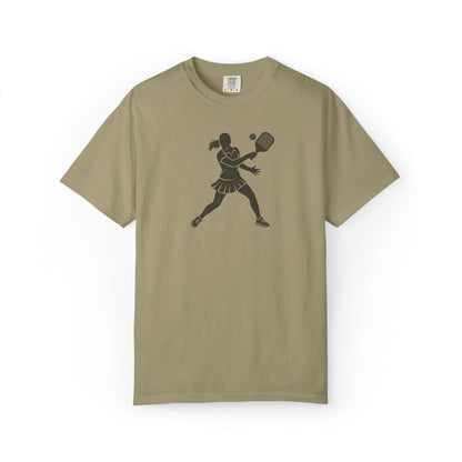 Pickleball Female Silhouette Icon Tee Minimalist Pickler Graphic Women T-Shirt