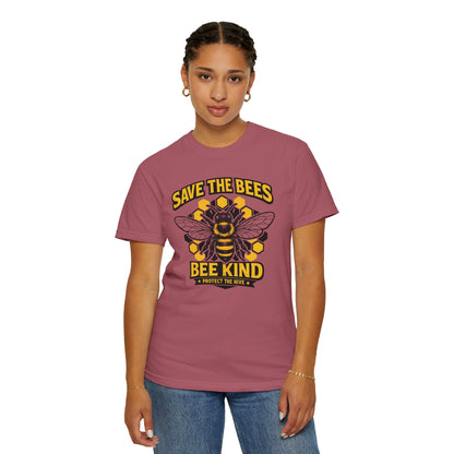 Save the Bees Graphic Tee | Bee Kind Conservation Shirt | Earth Day Gift | Nature Tee
