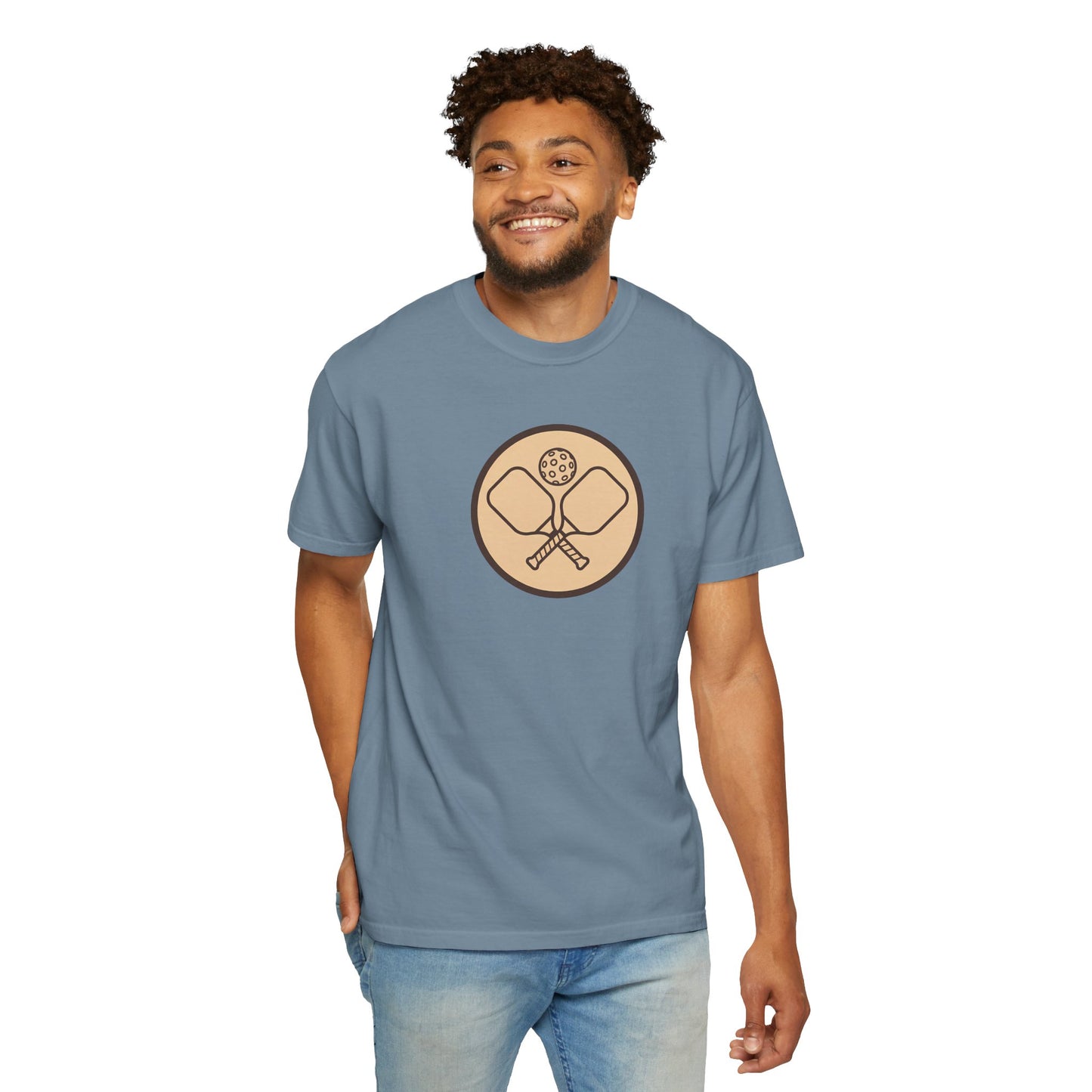 Vintage Pickleball Badge Tee Pickler Crest Minimalist Unisex Shirt