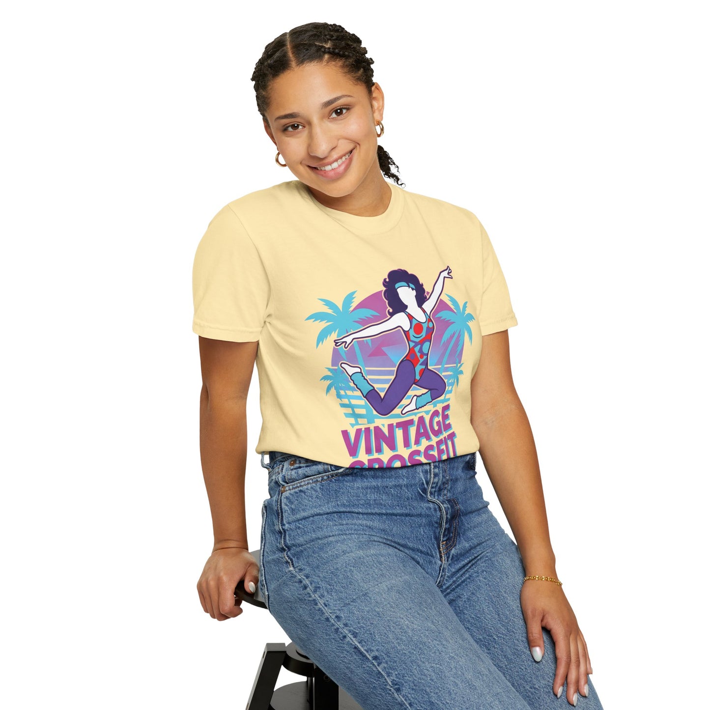 Vintage Crossfit Retro 80s Aerobics Graphic Tee | Gym Shirt Women