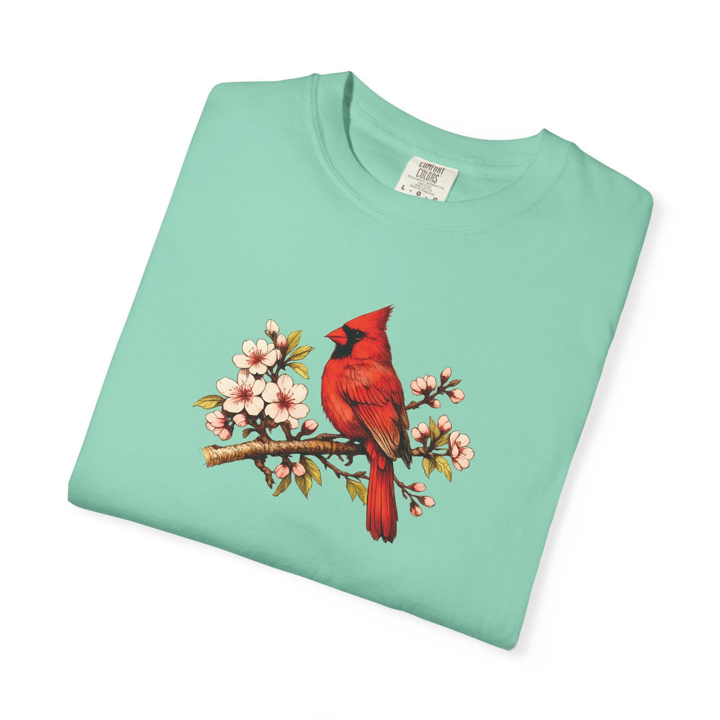 Cardinal Botanical Tee | Vintage Bird Art Shirt | Bird Watcher Gift