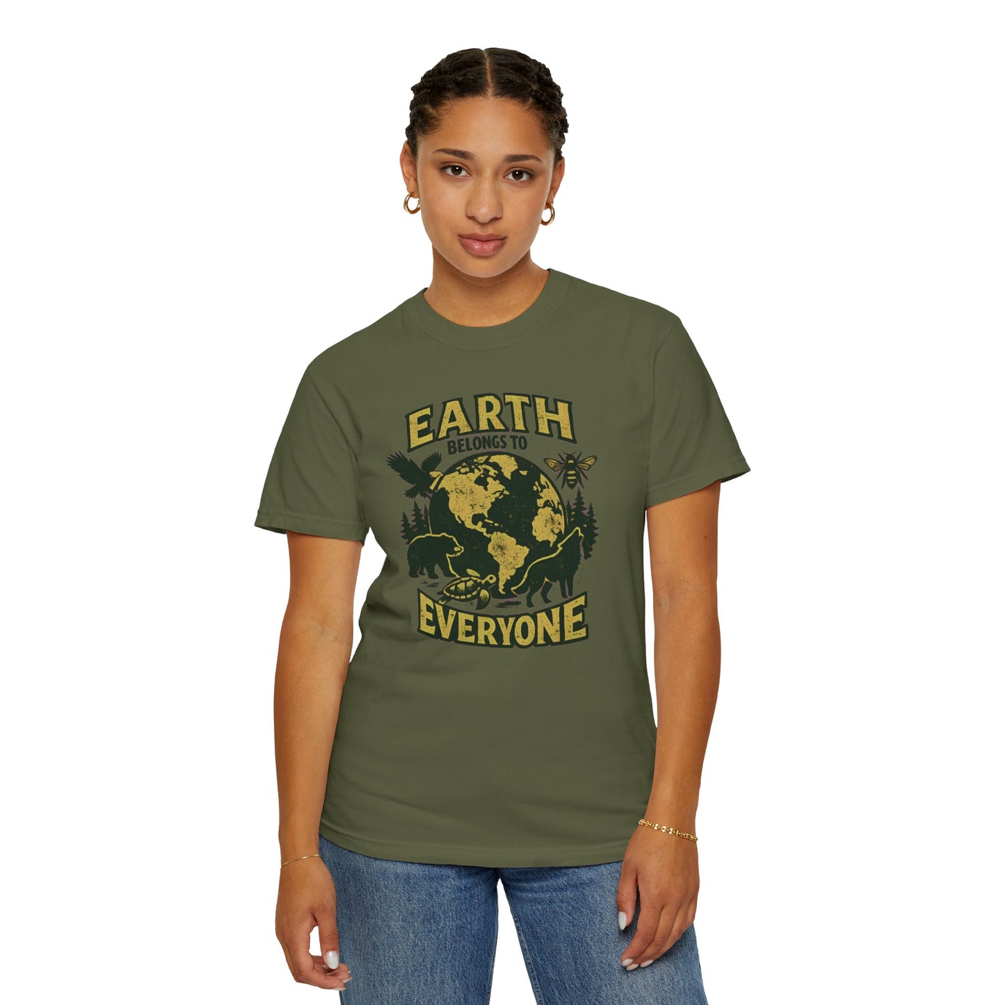 Earth Belongs to Everyone Earth Day Tee | Conservation Art Shirt | Wildlife Gift