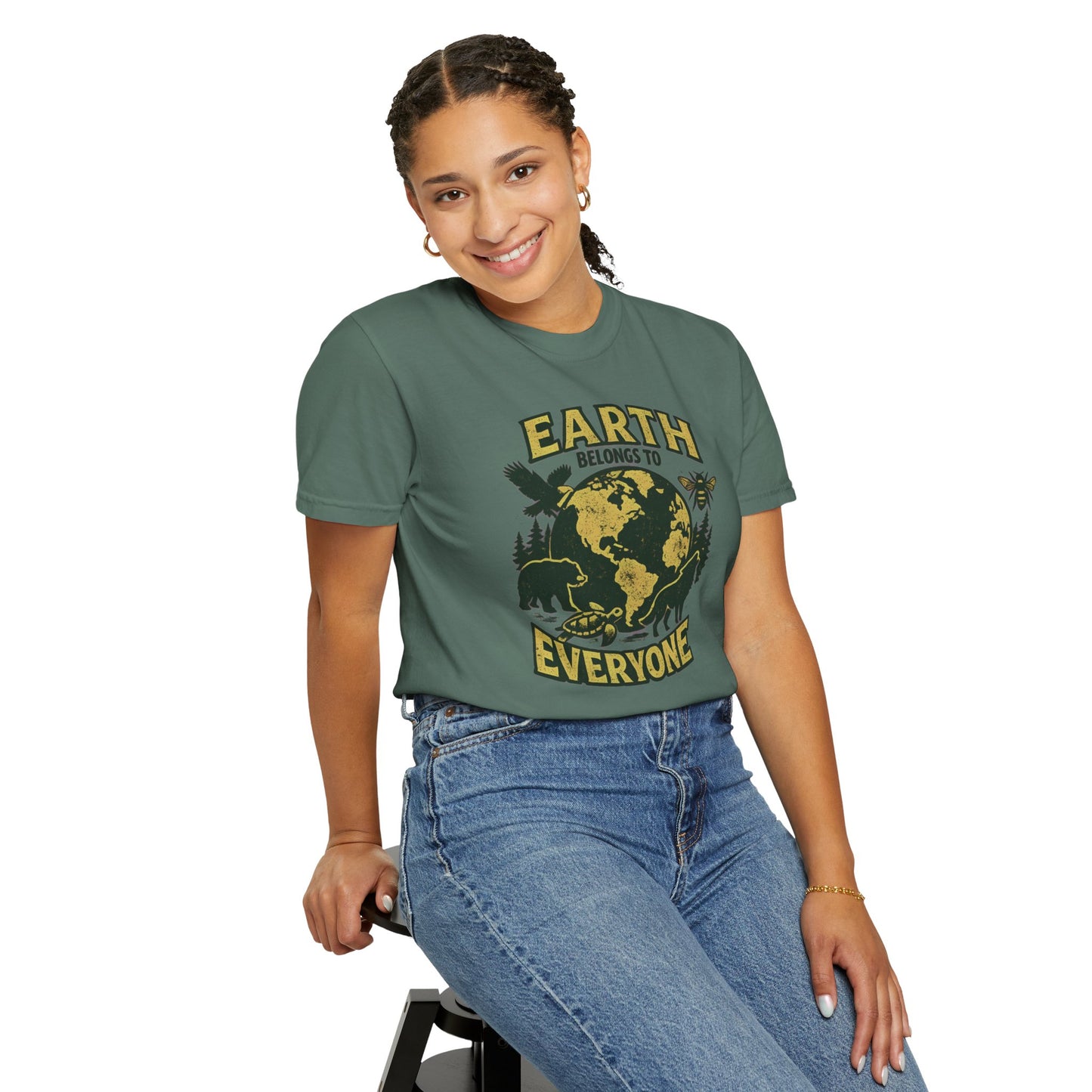 Earth Belongs to Everyone Earth Day Tee | Conservation Art Shirt | Wildlife Gift