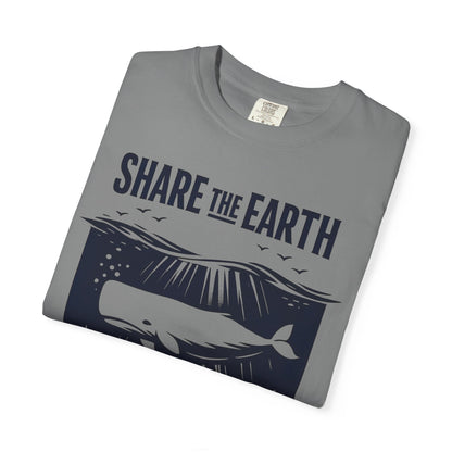 Whale Conservation Tee | Share the Earth Graphic Shirt | Ocean Wildlife Gift | Unisex