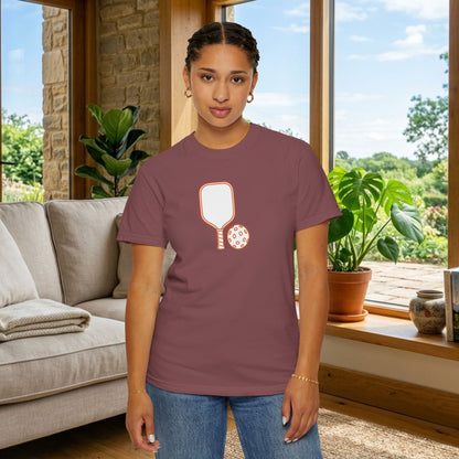 Pickleball Paddle And Ball Icon Tee Minimalist Pickler Unisex T-Shirt