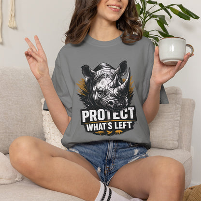 Black Rhino Conservation Tee | Protect What's Left | Endangered Species Shirt | Unisex