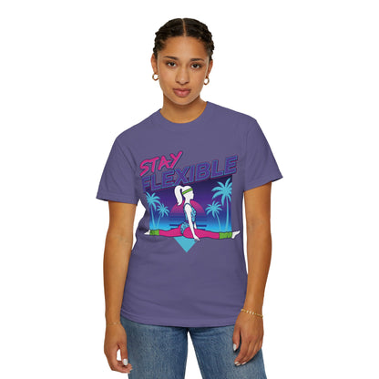 Stay Flexible Retro 80s Splits Aerobics Tee | Vintage Gym Shirt Women