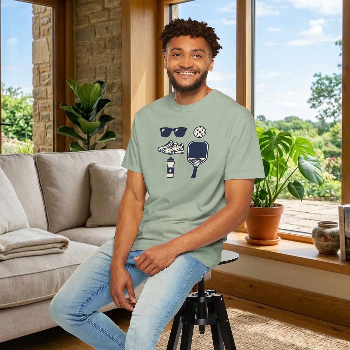 Pickleball Essentials Icon Tee Minimalist Pickler Sport Unisex Graphic Shirt