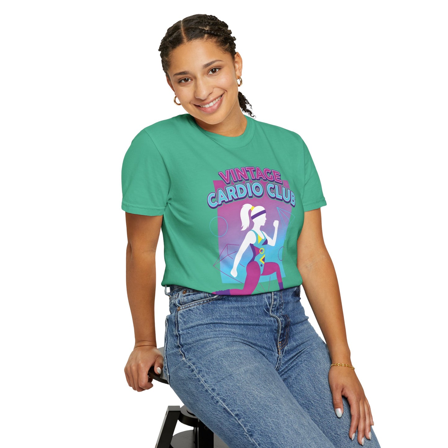 Vintage Cardio Club Retro 80s Lunge Graphic Tee | Workout Shirt Women