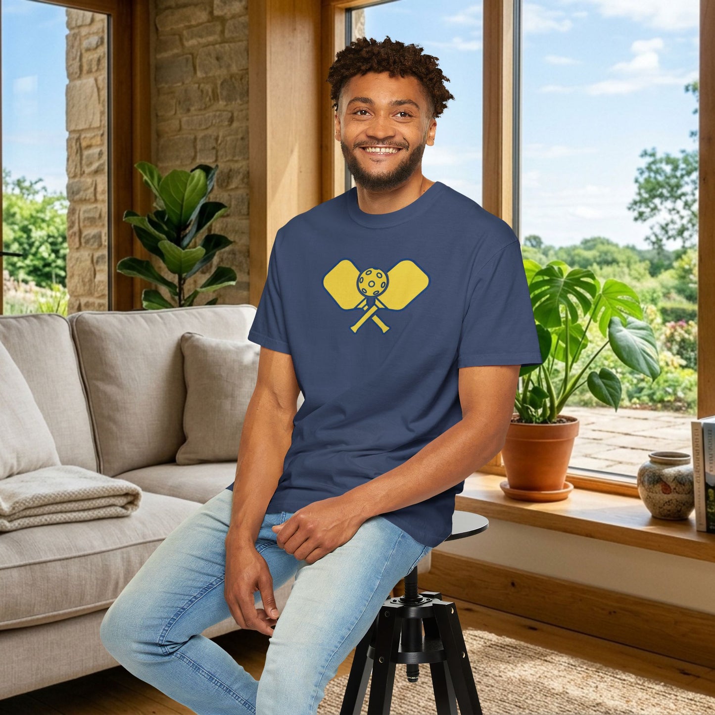 Pickleball Crossed Paddles Tee Pickler Minimalist Graphic Unisex Shirt
