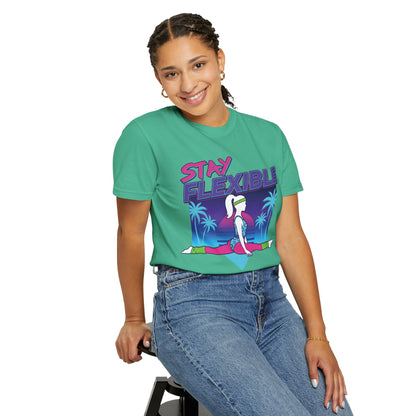Stay Flexible Retro 80s Splits Aerobics Tee | Vintage Gym Shirt Women
