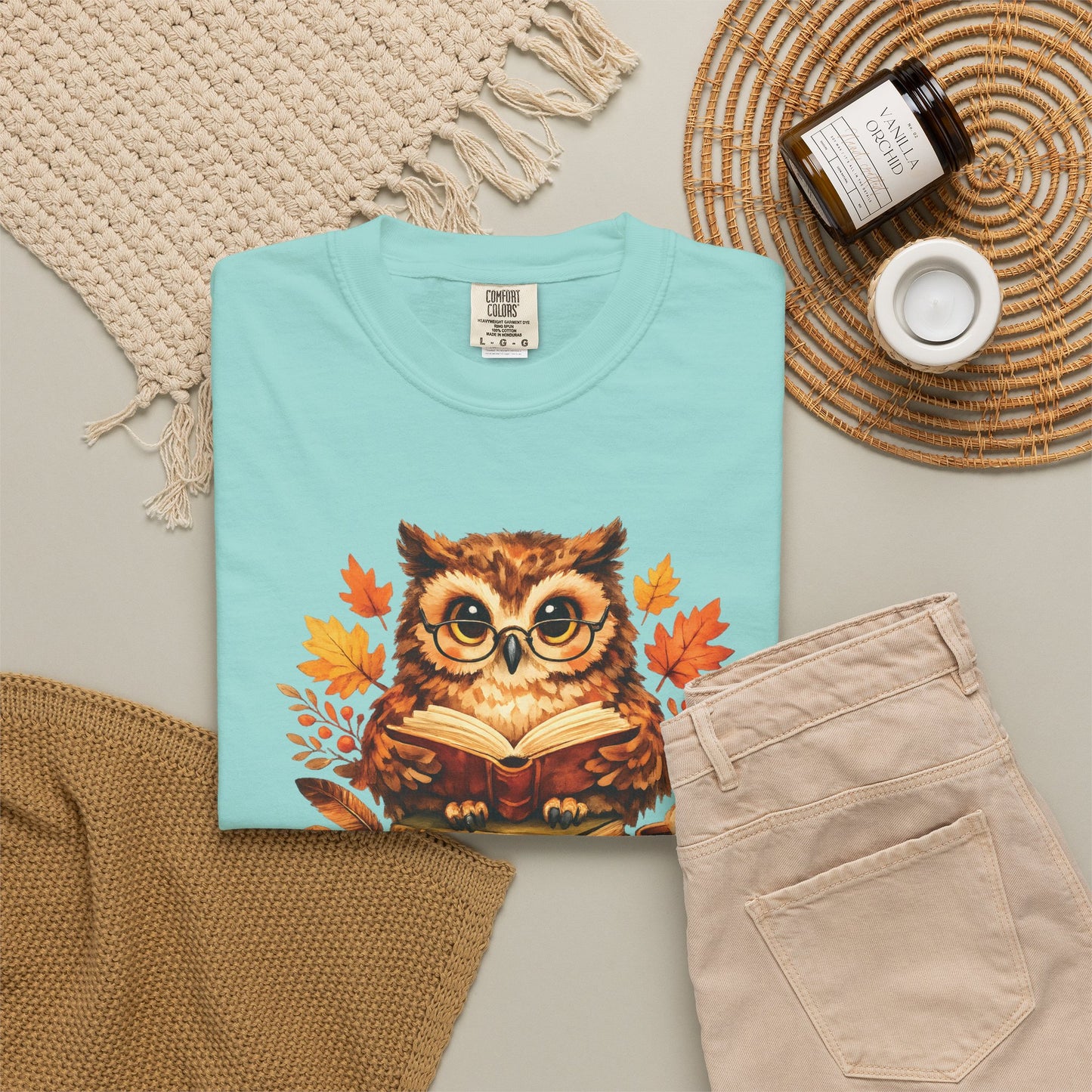 Wise Owl Watercolor Humor Tee | Book Lover Nature Shirt | Whimsical Wildlife Gift
