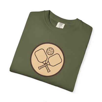 Vintage Pickleball Badge Tee Pickler Crest Minimalist Unisex Shirt