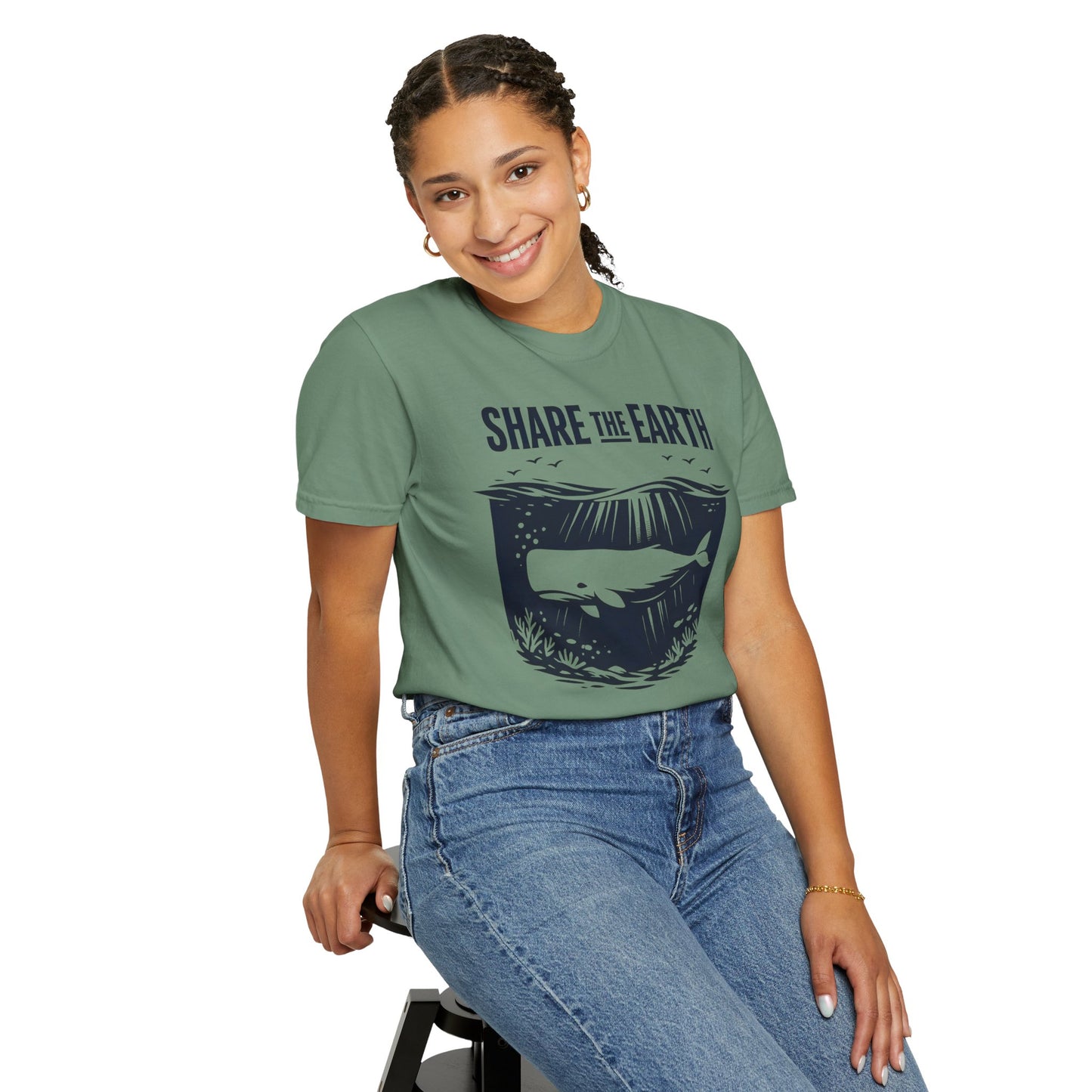 Whale Conservation Tee | Share the Earth Graphic Shirt | Ocean Wildlife Gift | Unisex
