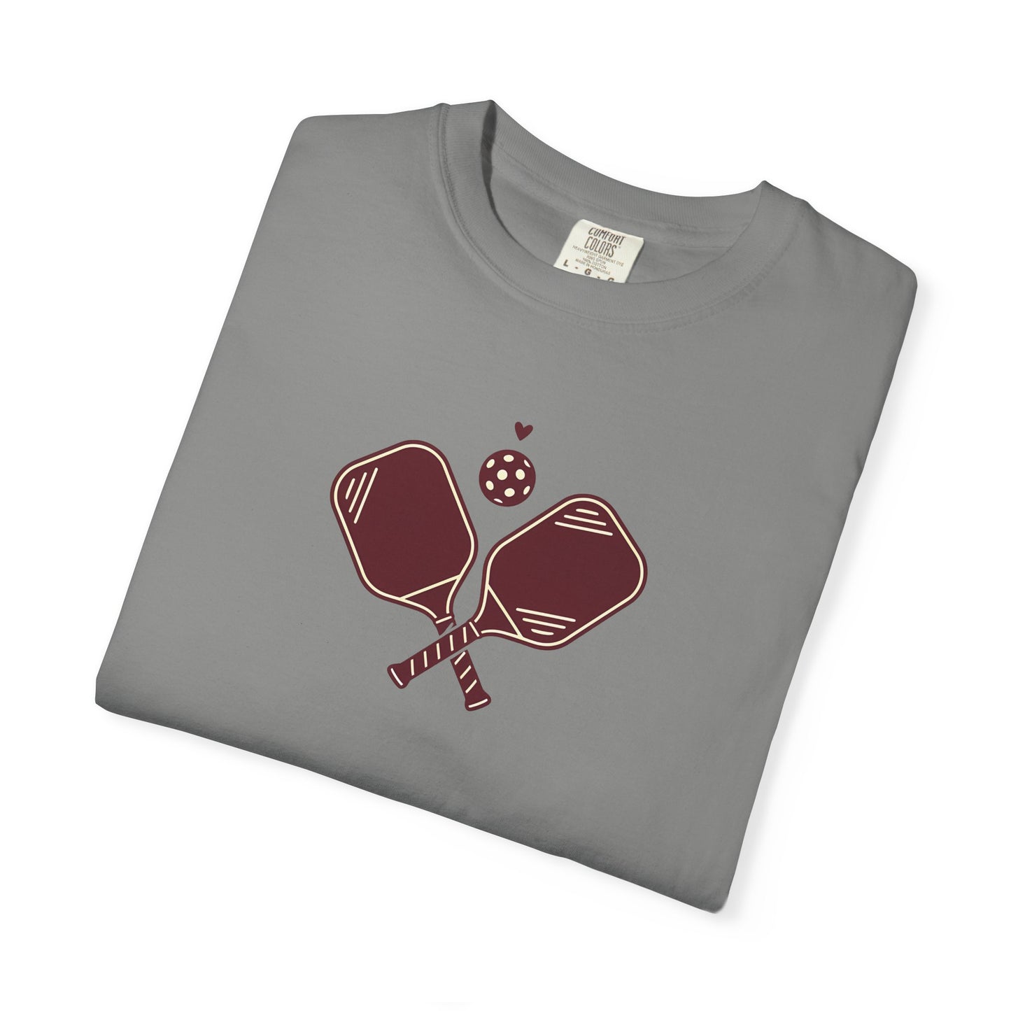 Pickleball Heart Icon Tee Pickler Love Minimalist Graphic Unisex Shirt