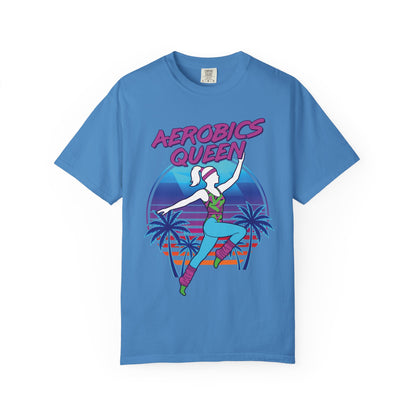 Aerobics Queen Retro 80s Dance Graphic Tee | Vintage Workout Shirt Women