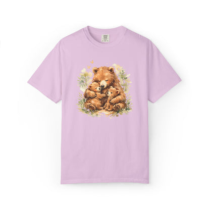 Mother Bear and Cubs Watercolor Tee | Wildlife Art Shirt | Mother Nature Gift | Unisex