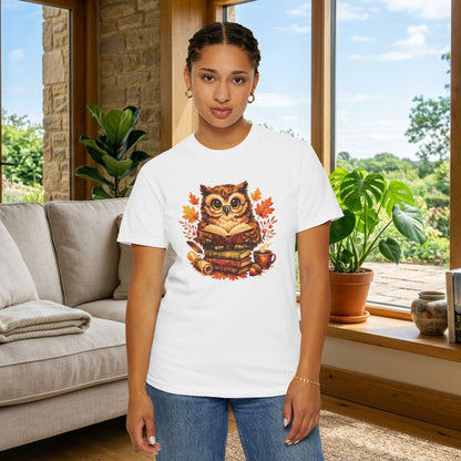 Wise Owl Watercolor Humor Tee | Book Lover Nature Shirt | Whimsical Wildlife Gift