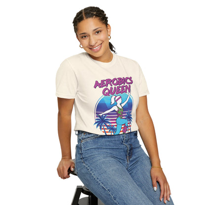 Aerobics Queen Retro 80s Dance Graphic Tee | Vintage Workout Shirt Women