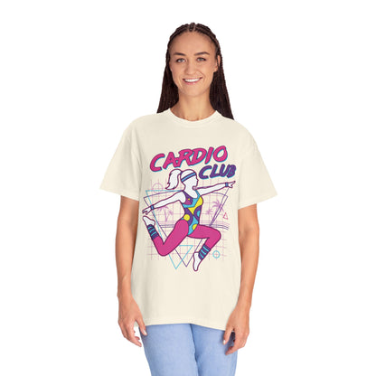 Cardio Club Retro 80s Grid Aerobics Graphic Tee | Vintage Gym Shirt Women