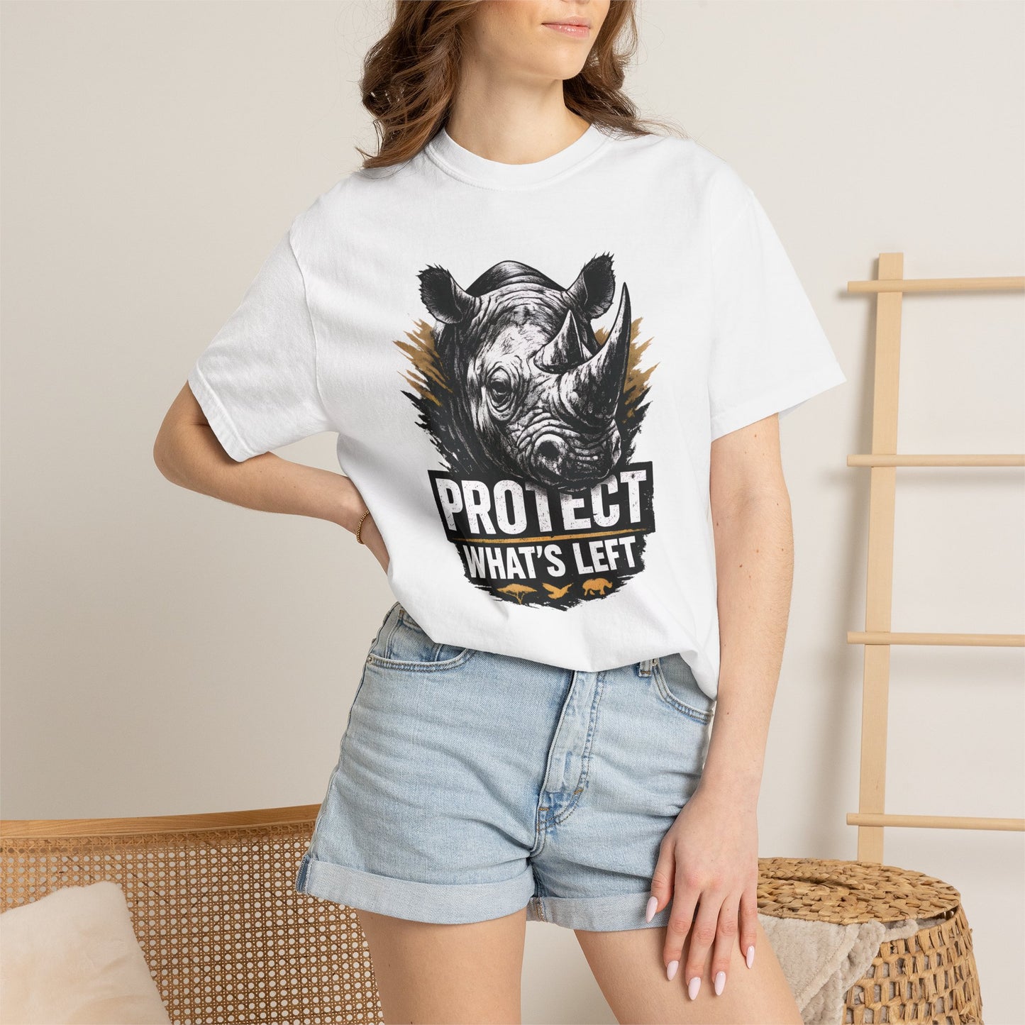 Black Rhino Conservation Tee | Protect What's Left | Endangered Species Shirt | Unisex
