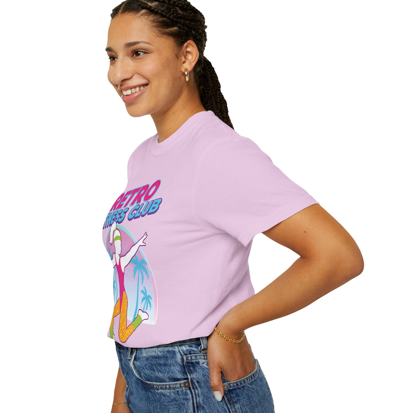 Retro Fitness Club 80s Aerobics Graphic Tee | Vintage Gym Shirt Women