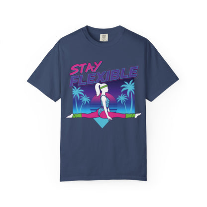 Stay Flexible Retro 80s Splits Aerobics Tee | Vintage Gym Shirt Women