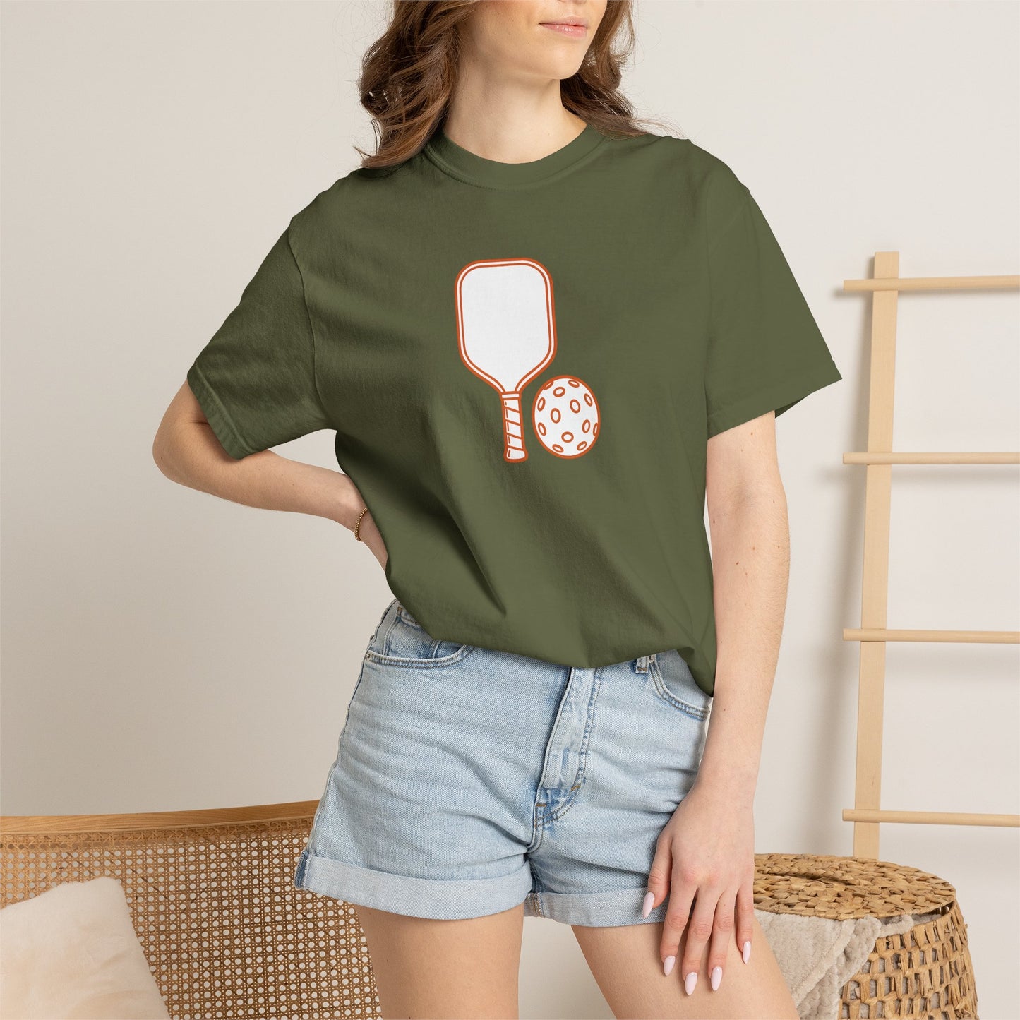Pickleball Paddle And Ball Icon Tee Minimalist Pickler Unisex T-Shirt