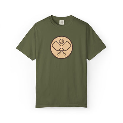 Vintage Pickleball Badge Tee Pickler Crest Minimalist Unisex Shirt