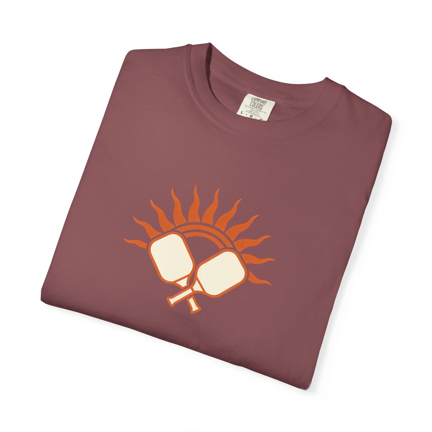 Pickleball Sun Badge Tee Pickler Vintage Minimalist Unisex Shirt