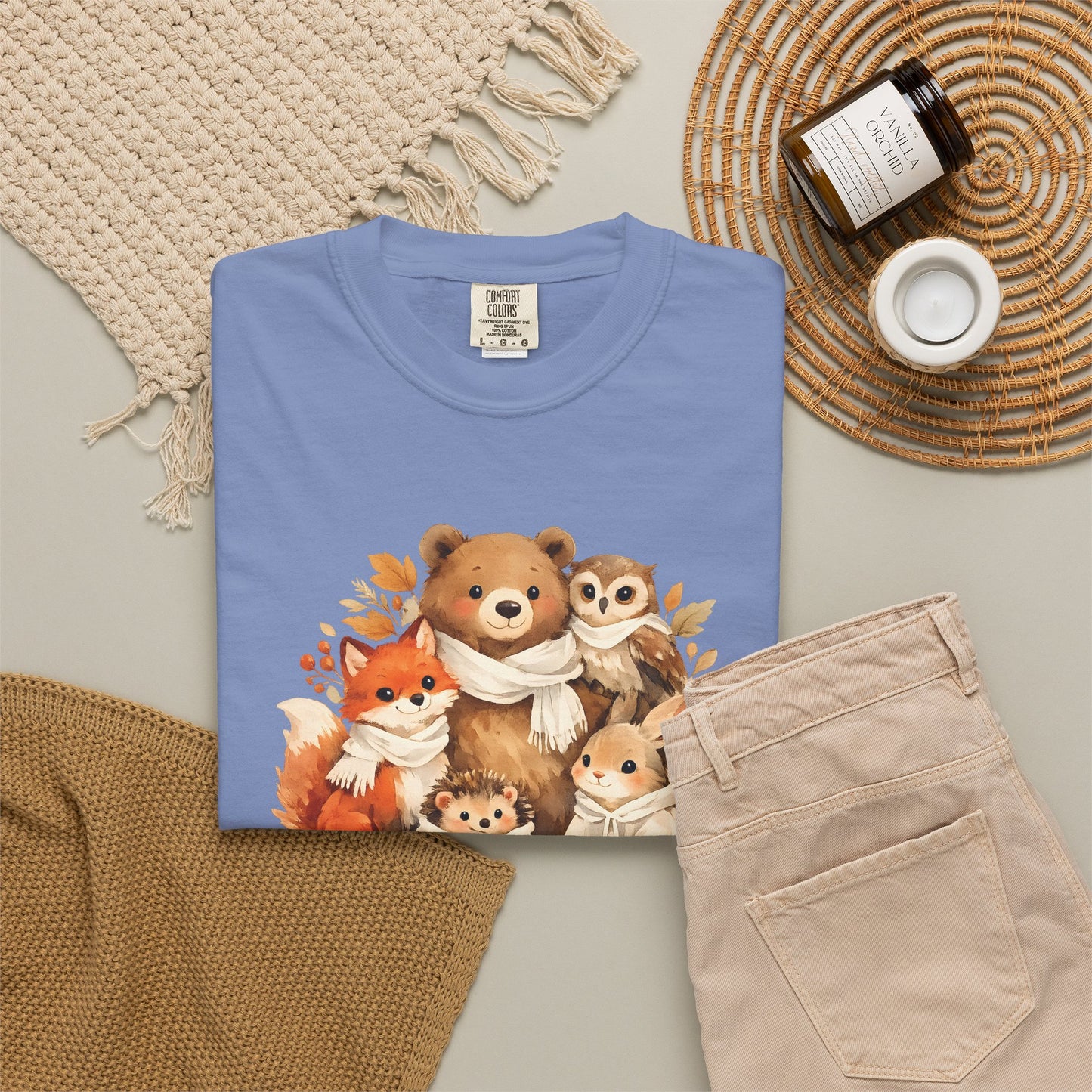 Woodland Friends Watercolor Tee | Forest Animal Gift Shirt | Wildlife Art | Nature Lover